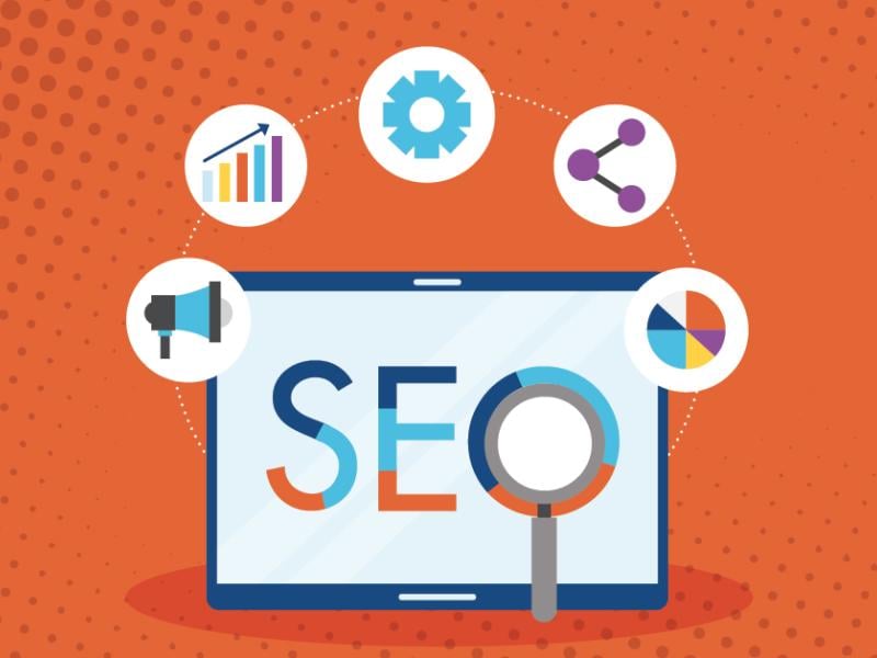 illustration of the word 'SEO'